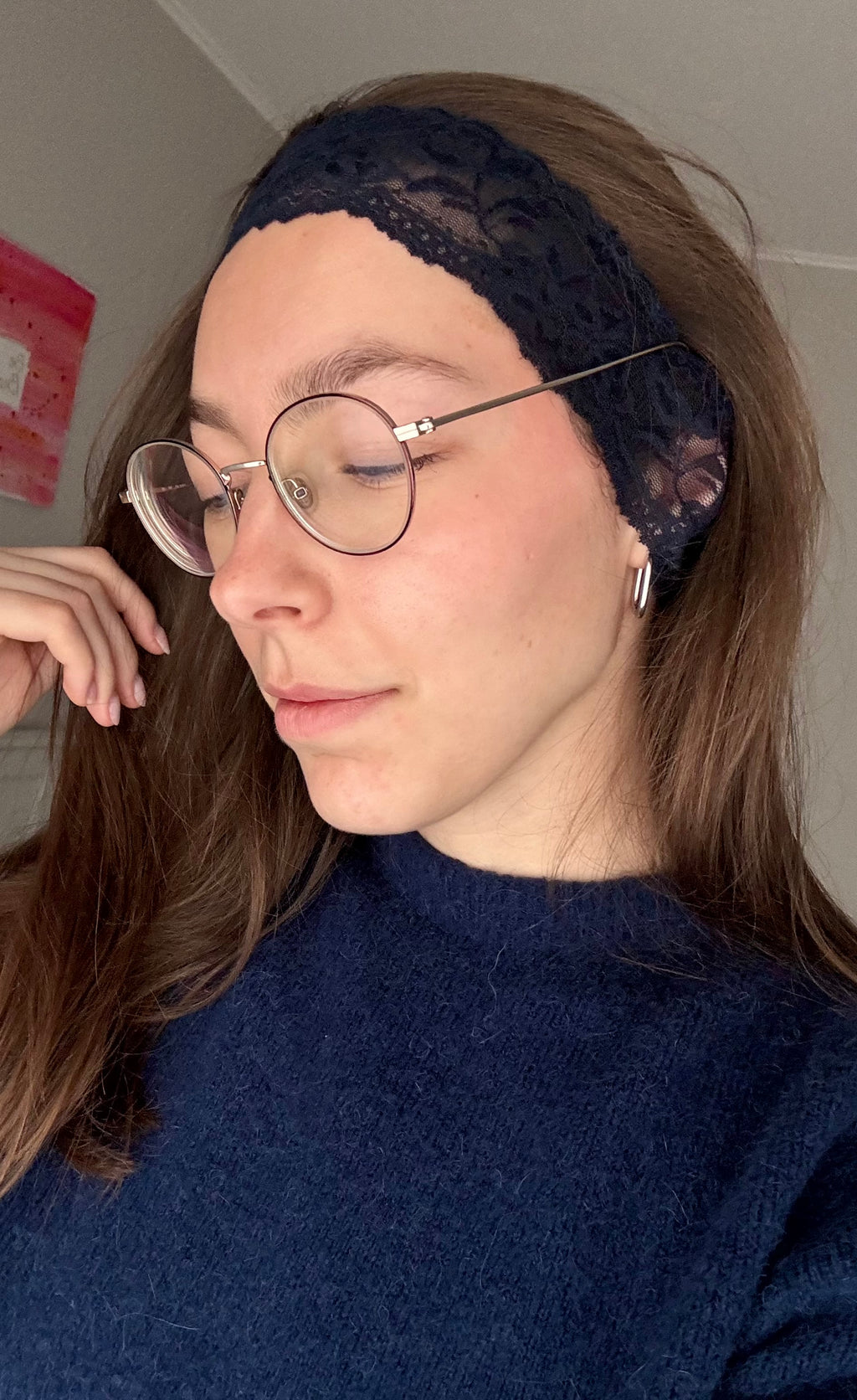 Bandeau Dentelle Bleu