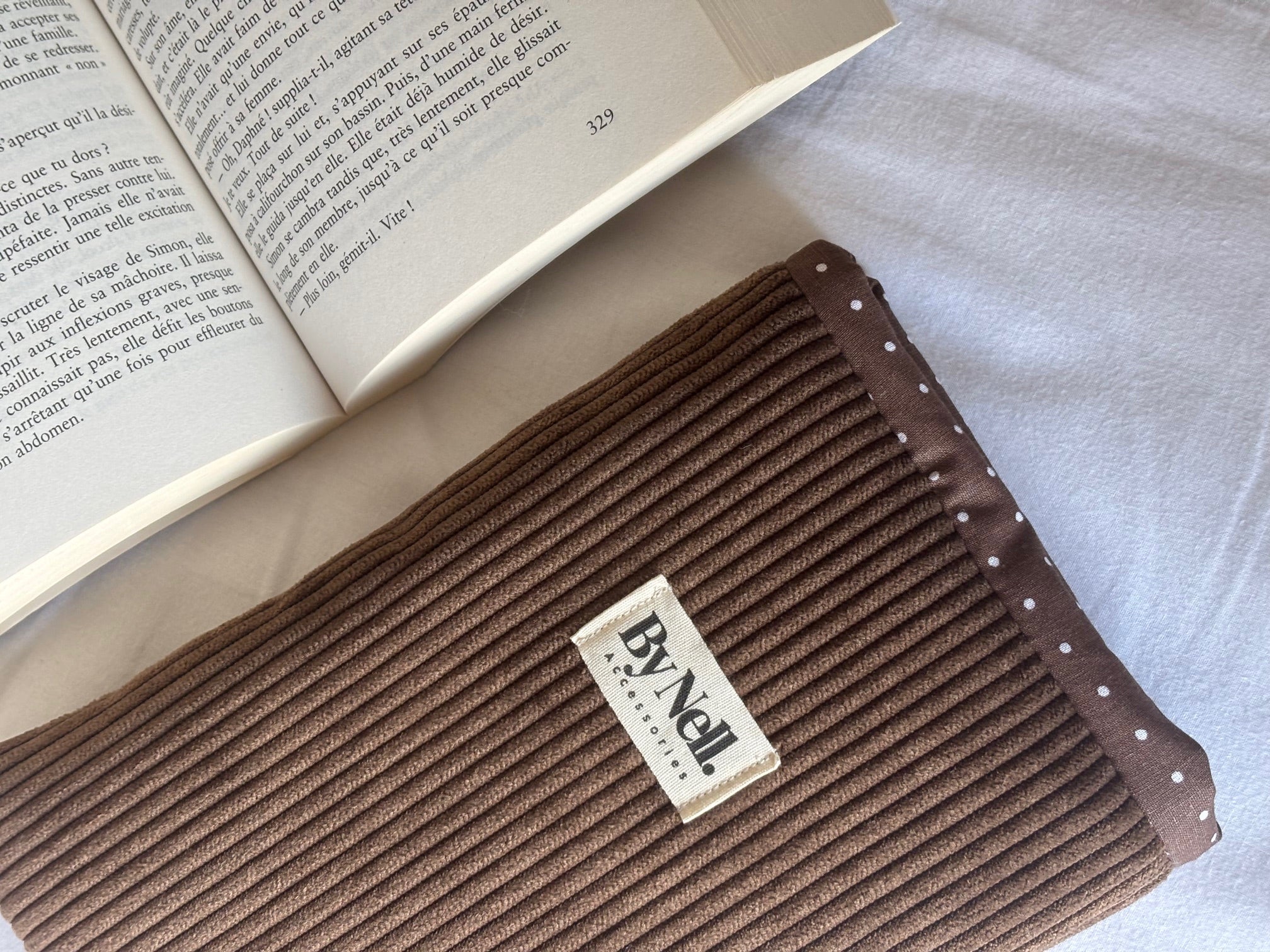 Pochette à livre Chocolat personnalisée