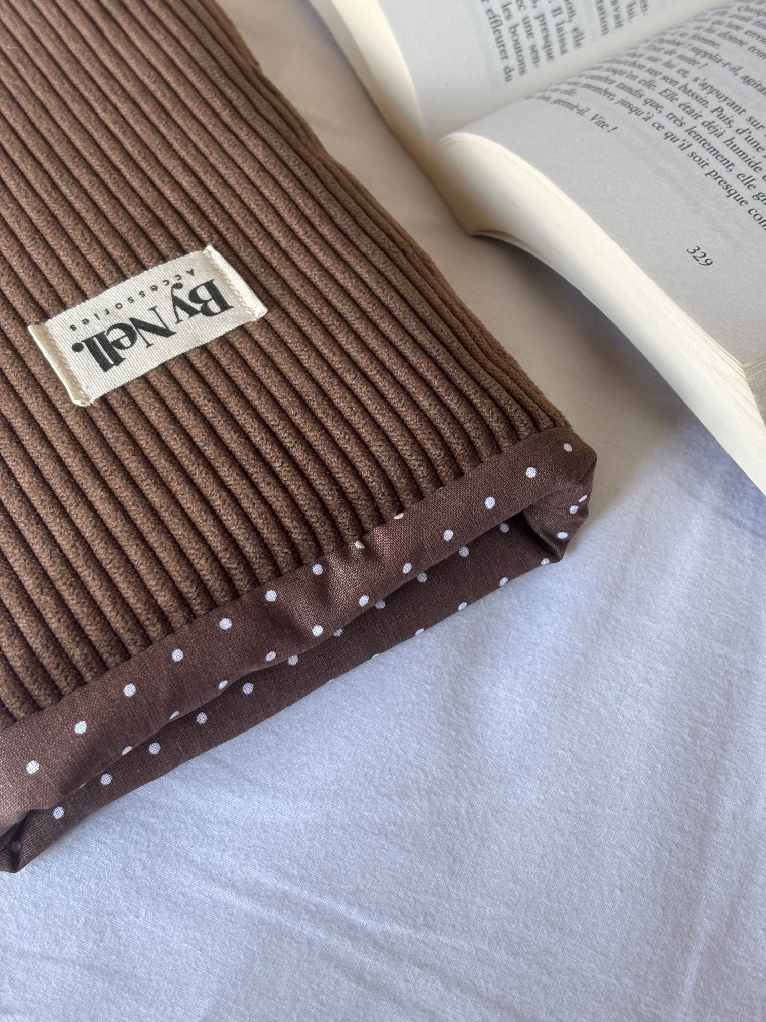 Pochette à livre Chocolat personnalisée